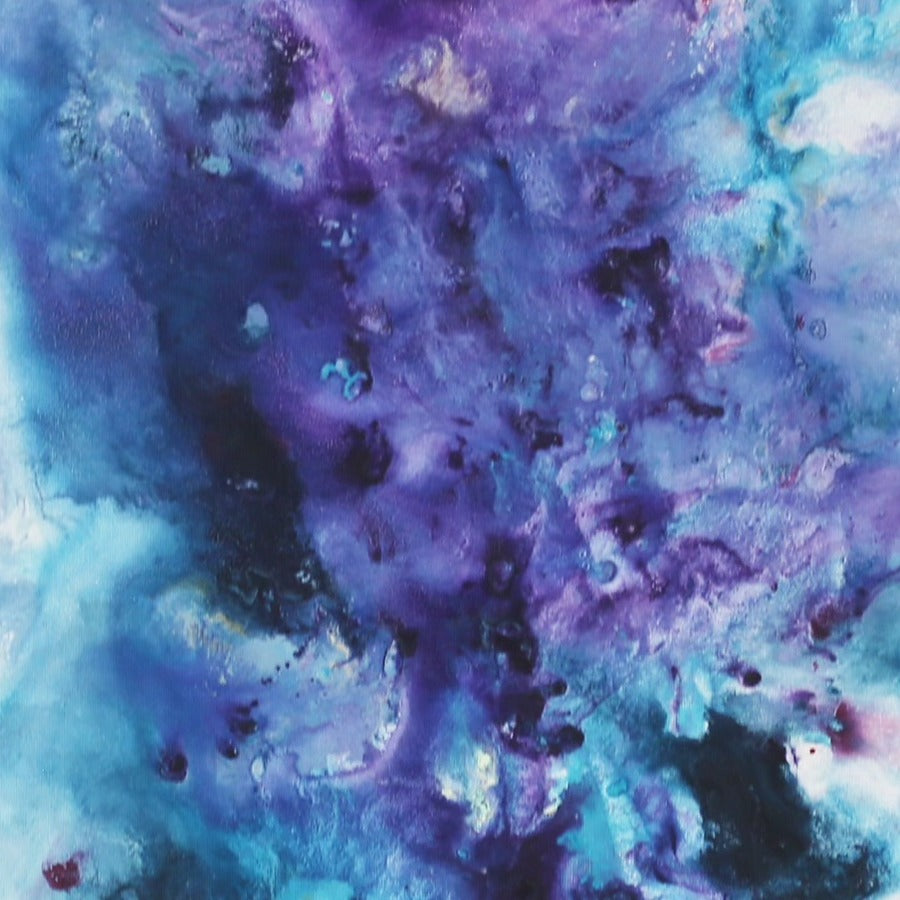 Delight – Detailaufnahme des Violett-Türkis-Zentrums