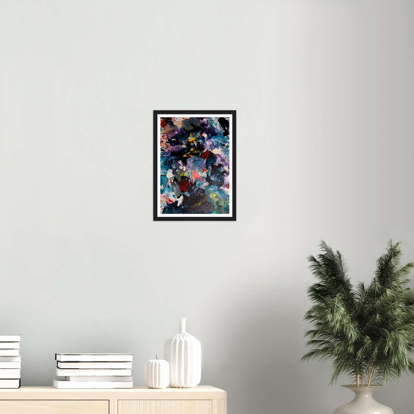 Flowerfield Art Print auf Premium Matt Papier mit Holzrahmen