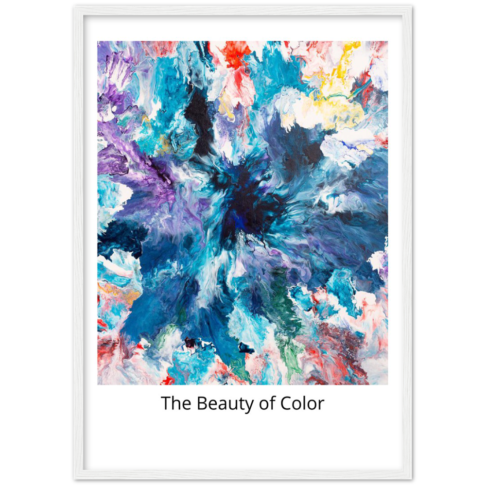 Maelstrom "Beauty of Color" Print Art auf einem Premium Matt Papier mit Holzrahmen