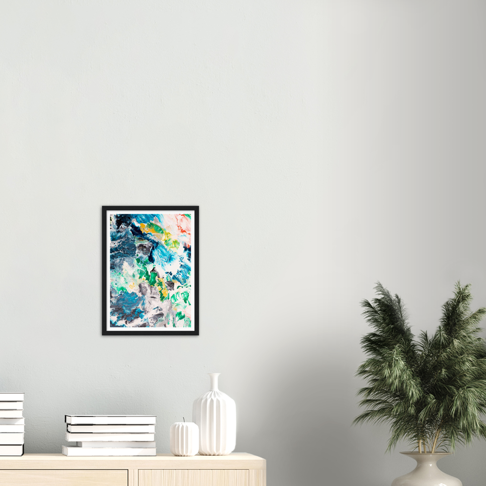 The Green Yard Art Print auf Premium Matt Papier mit Holzrahmen