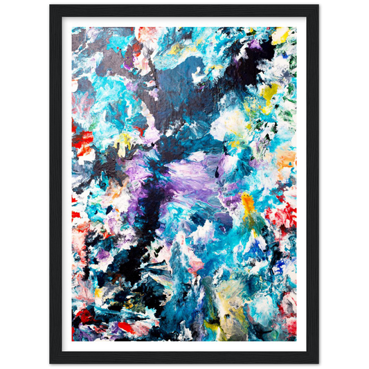 Black River Print Art auf Premium Matt Papier mit Holzrahmen