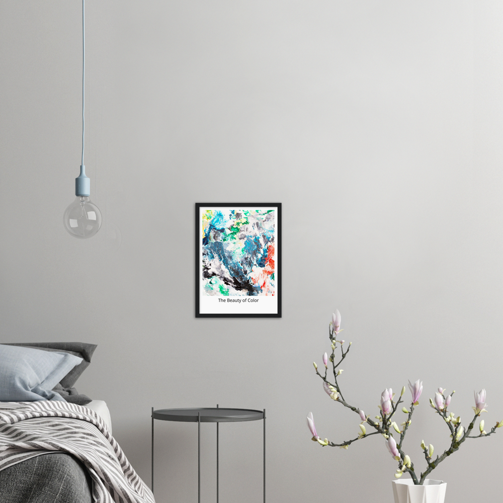 Black River "Beauty of Color" Print Art auf Premium Matt Papier mit Holzrahmen