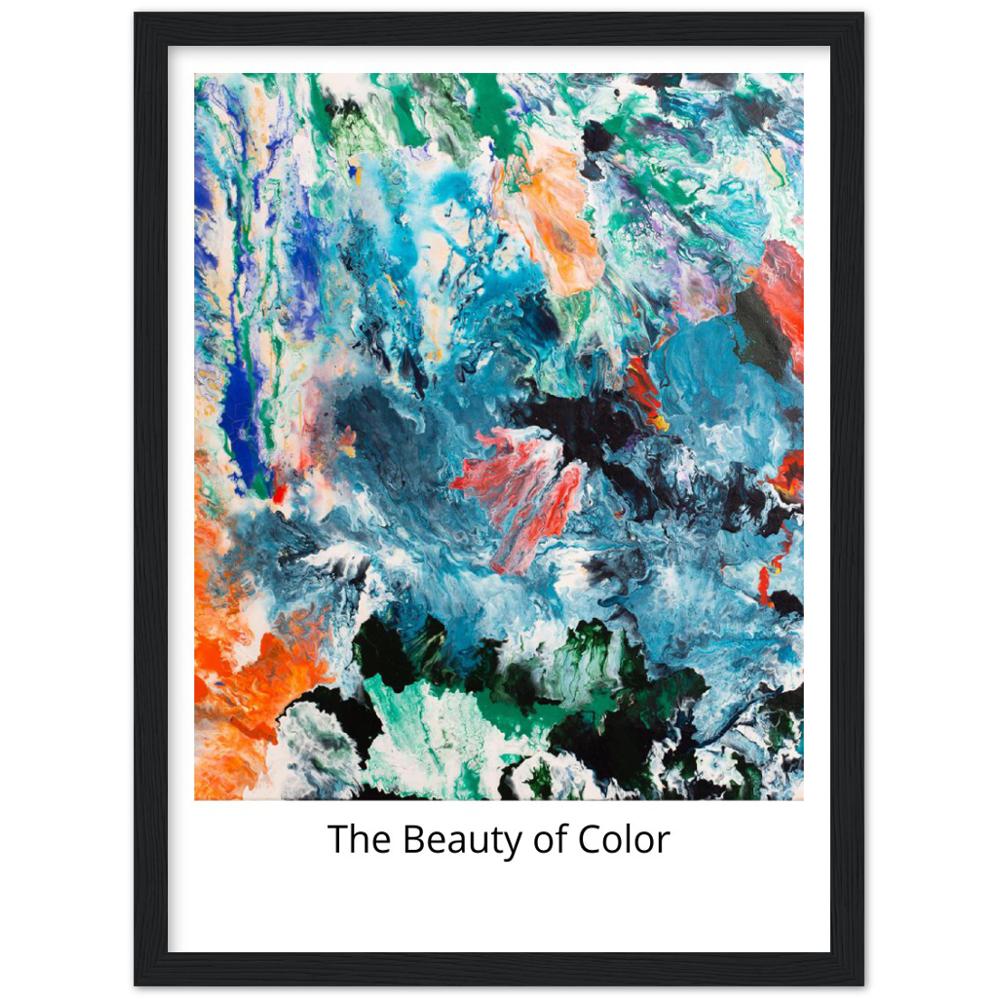 Foggy Day "Beauty of Color" Print Art auf Premium Matt Papier mit Holzrahmen