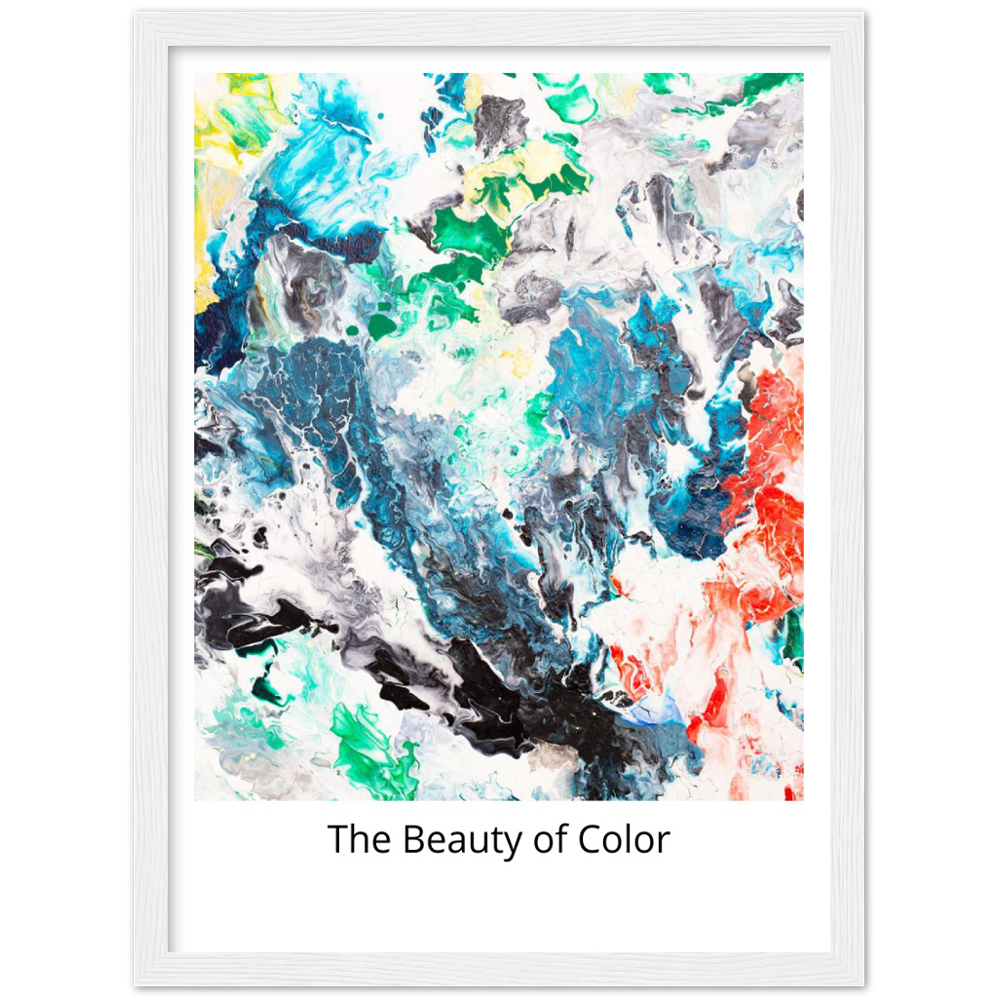 Black River "Beauty of Color" Print Art auf Premium Matt Papier mit Holzrahmen