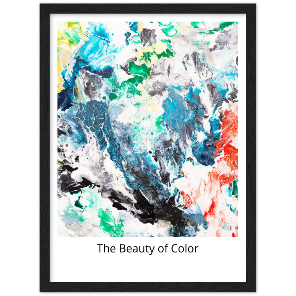 Black River "Beauty of Color" Print Art auf Premium Matt Papier mit Holzrahmen