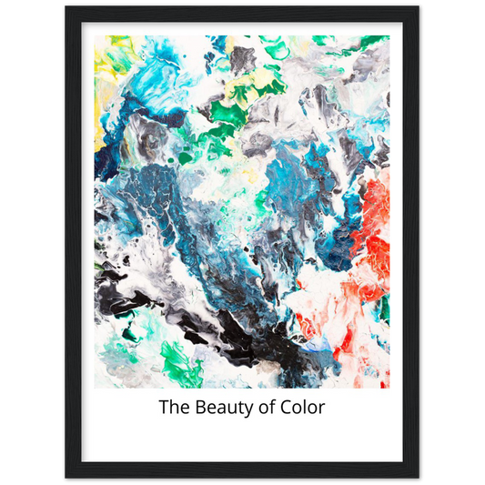 Black River "Beauty of Color" Print Art auf Premium Matt Papier mit Holzrahmen