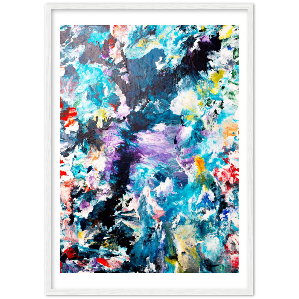 Black River Print Art auf Premium Matt Papier mit Holzrahmen