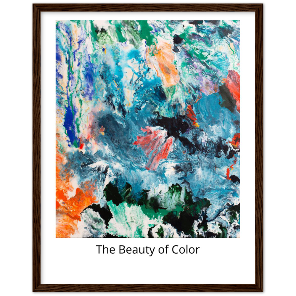 Foggy Day "Beauty of Color" Print Art auf Premium Matt Papier mit Holzrahmen