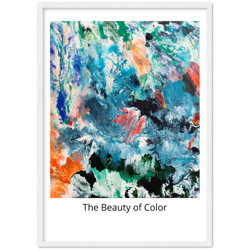 Foggy Day "Beauty of Color" Print Art auf Premium Matt Papier mit Holzrahmen