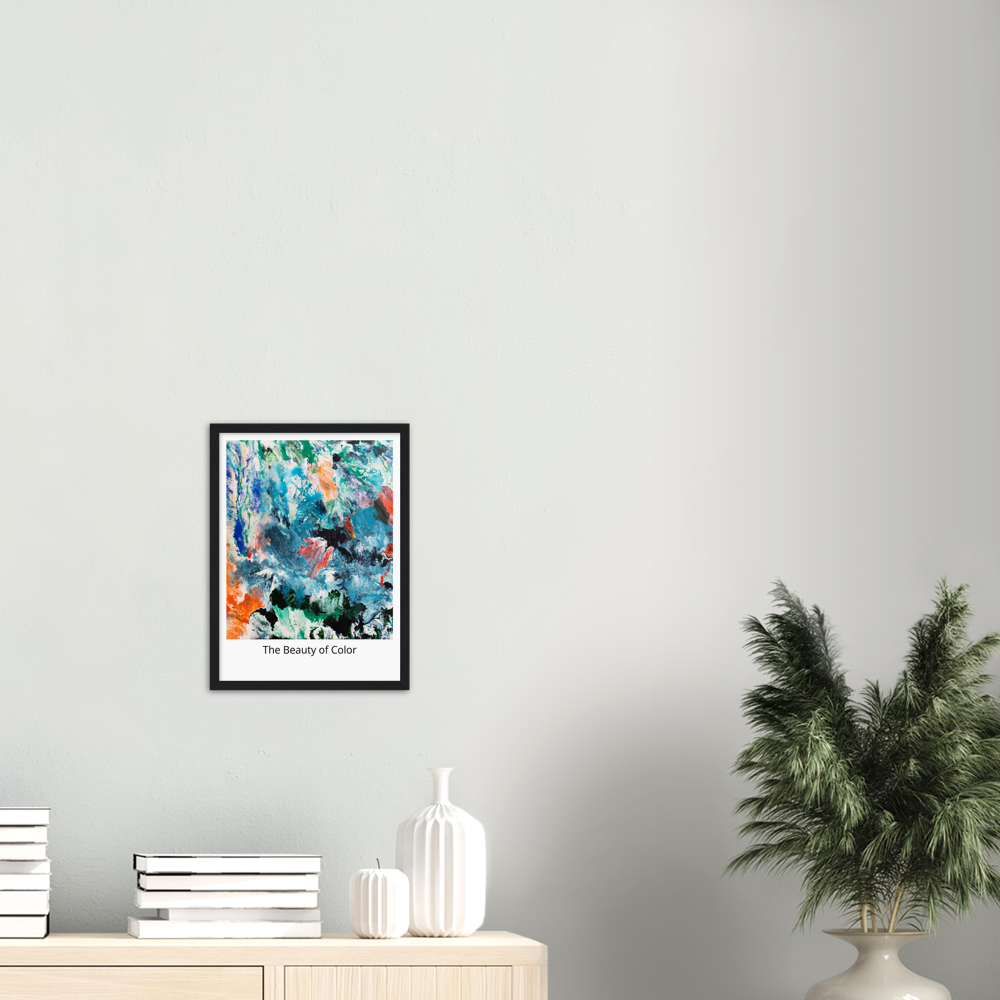 Foggy Day "Beauty of Color" Print Art auf Premium Matt Papier mit Holzrahmen