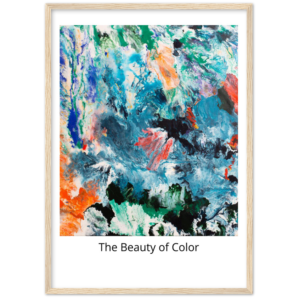 Foggy Day "Beauty of Color" Print Art auf Premium Matt Papier mit Holzrahmen